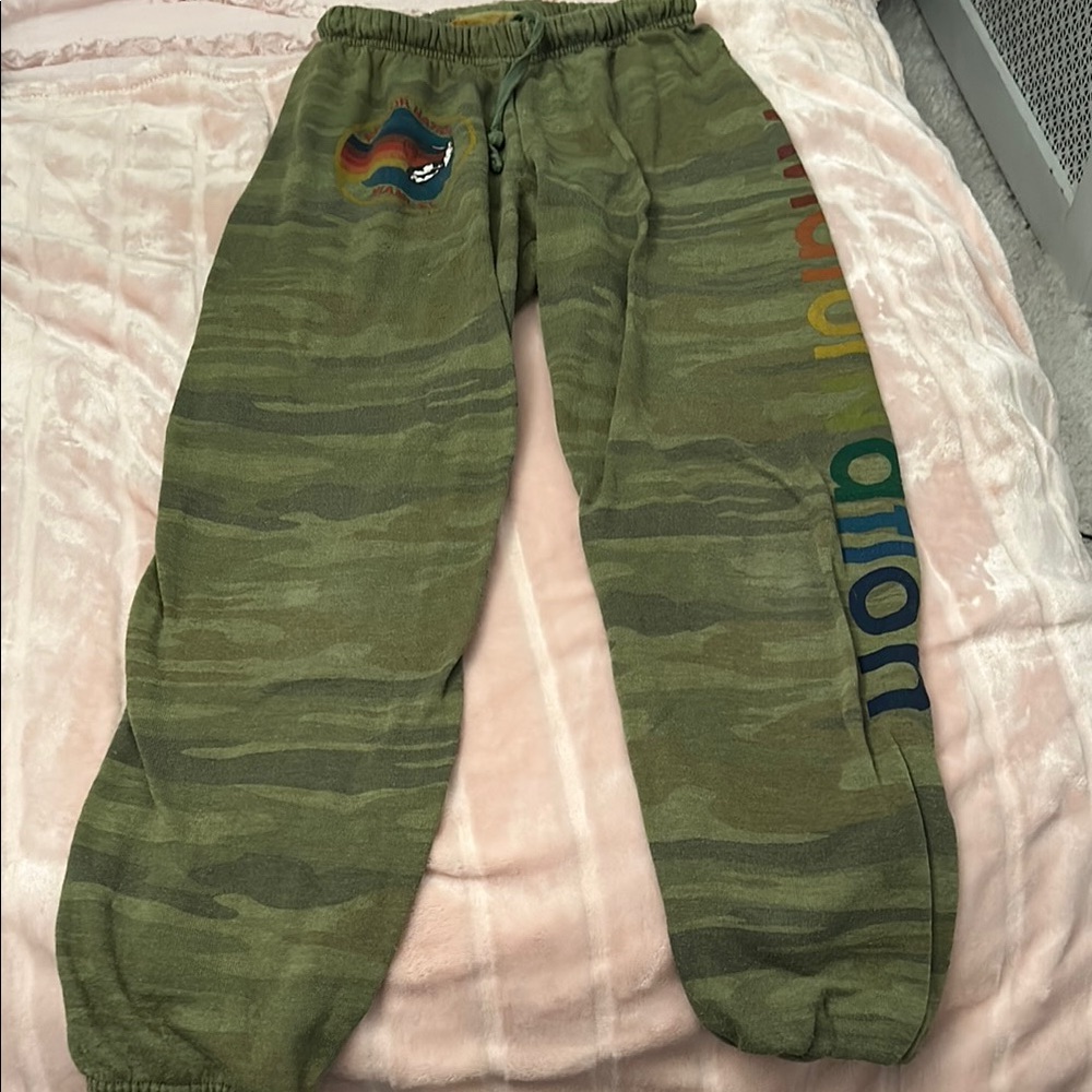 Aviator Nation Green Jogger Sweatpants